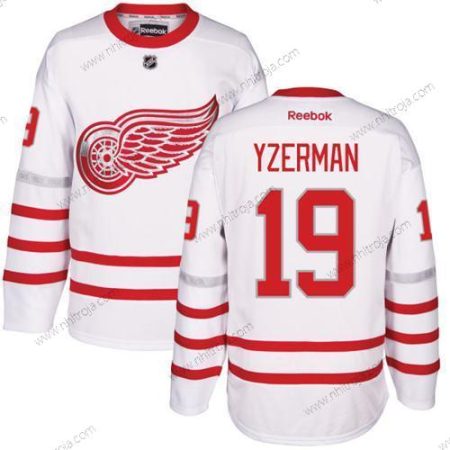 Herrar Detroit Red Wings #19 Steve Yzerman Vit Centennial Klassisk Stitched NHL Tröjor