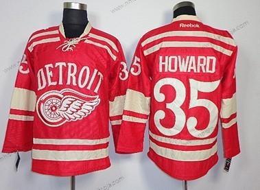 Herrar Detroit Red Wings #35 Jimmy Howard 2014 Vinter Klassisk Röd Tröjor