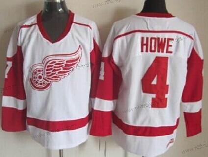 Herrar Detroit Red Wings #4 Syd Howe Vit Retro CCM Tröjor