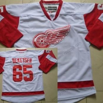 Herrar Detroit Red Wings #65 Danny Dekeyser Vit Tröjor