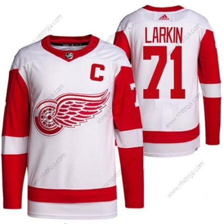 Herrar Detroit Red Wings #71 Dylan Larkin Vit Stitched Tröjor