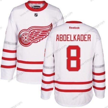 Herrar Detroit Red Wings #8 Justin Abdelkader Vit Centennial Klassisk Stitched NHL Tröjor