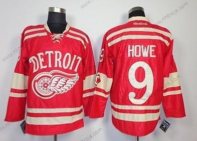 Herrar Detroit Red Wings #9 Gordie Howe 2014 Vinter Klassisk Röd Tröjor