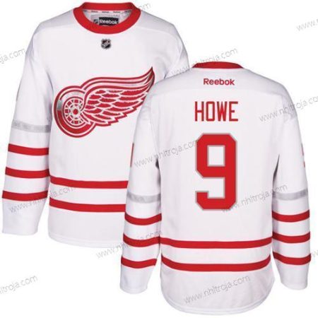 Herrar Detroit Red Wings #9 Gordie Howe Vit Centennial Klassisk Stitched NHL Tröjor