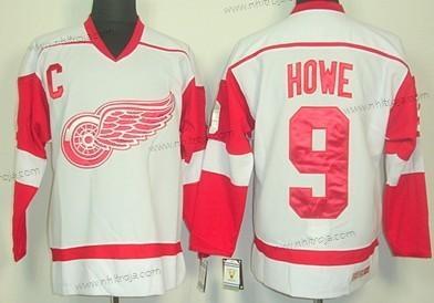 Herrar Detroit Red Wings #9 Gordie Howe Vit Retro CCM Tröjor