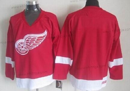 Herrar Detroit Red Wings Blank Röd Retro CCM Tröjor