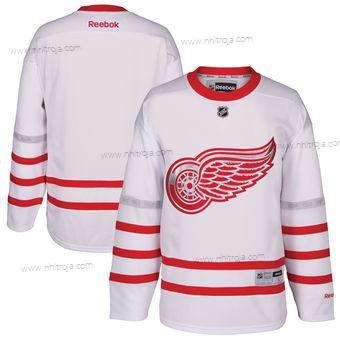 Herrar Detroit Red Wings Reebok Vit 2017 Centennial Klassisk Premier Blank Tröjor