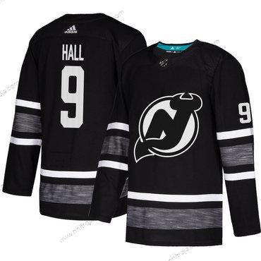 Herrar Devils #9 Taylor Hall Svart Autentisk 2019 All-Star Stitched Hockey Tröjor