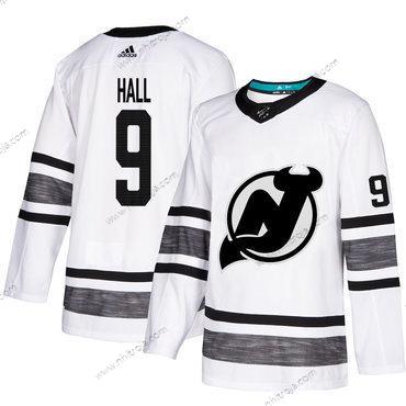 Herrar Devils #9 Taylor Hall Vit Autentisk 2019 All-Star Stitched Hockey Tröjor