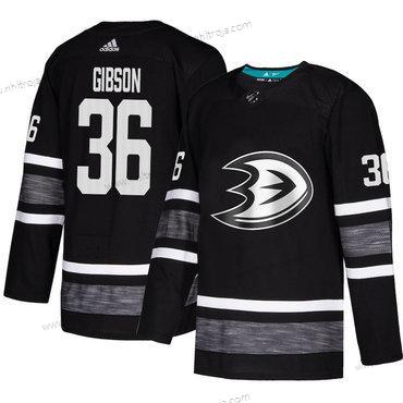 Herrar Ducks #36 John Gibson Svart Autentisk 2019 All-Star Stitched Hockey Tröjor