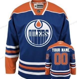 Herrar Edmonton Oilers Skräddarsydda Blå Tröjor