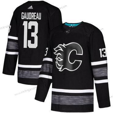 Herrar Flames #13 Johnny Gaudreau Svart Autentisk 2019 All-Star Stitched Hockey Tröjor