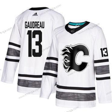 Herrar Flames #13 Johnny Gaudreau Vit Autentisk 2019 All-Star Stitched Hockey Tröjor