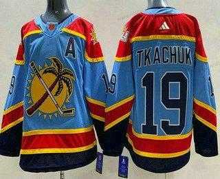 Herrar Florida Panthers #19 Matthew Tkachuk Blå 2022 Omvänd Retro Autentisk Tröjor