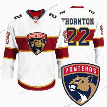 Herrar Florida Panthers #22 Shawn Thornton New Logo Reebok Vit Premier Player Tröjor