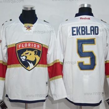 Herrar Florida Panthers #5 Aaron Ekblad Vit Road Stitched NHL Tröjor