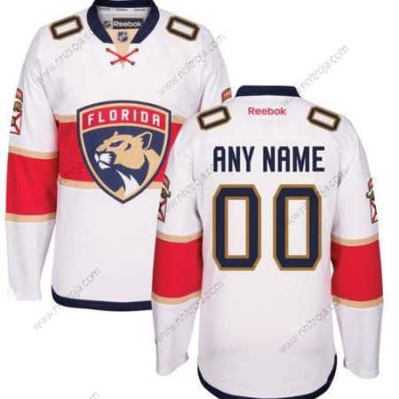 Herrar Florida Panthers Skräddarsydda Reebok Vit Premier Borta Tröjor