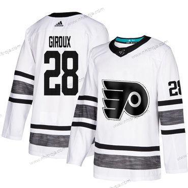 Herrar Flyers #28 Claude Giroux Vit Autentisk 2019 All-Star Stitched Hockey Tröjor