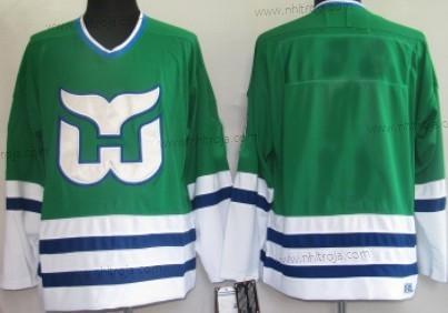 Herrar Hartford Whalers Skräddarsydda Grön Retro Tröjor