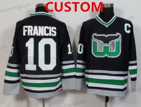 Herrar Hartford Whalers Skräddarsydda Svart Retro Tröjor