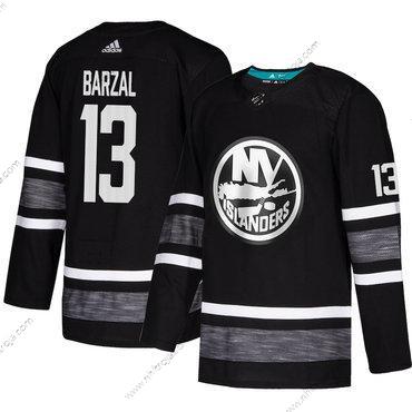 Herrar Islanders #13 Mathew Barzal Svart Autentisk 2019 All-Star Stitched Hockey Tröjor