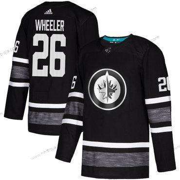 Herrar Jets #26 Blake Wheeler Svart Autentisk 2019 All-Star Stitched Hockey Tröjor