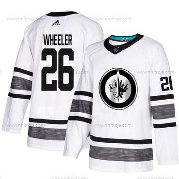 Herrar Jets #26 Blake Wheeler Vit Autentisk 2019 All-Star Stitched Hockey Tröjor