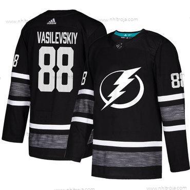 Herrar Lightning #88 Andrei Vasilevskiy Svart Autentisk 2019 All-Star Stitched Hockey Tröjor