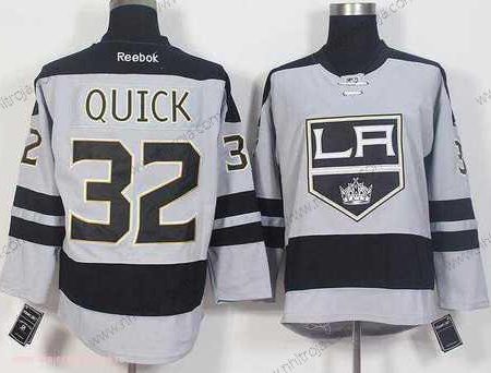 Herrar Los Angeles Kings #32 Jonathan Quick Grå Alternativ Stitched NHL 2016-17 Reebok Hockey Tröjor