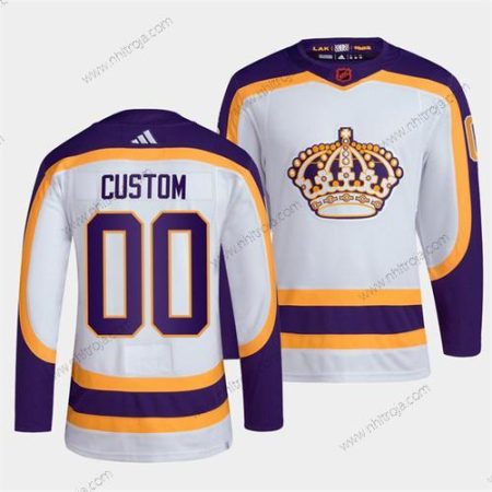 Herrar Los Angeles Kings Skräddarsydda Vit 2022 Omvänd Retro Stitched Tröjor