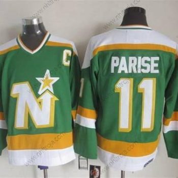 Herrar Minnesota North Dallas Stars #11 Zach Parise 1978-79 Grön CCM Vintage Tröjor