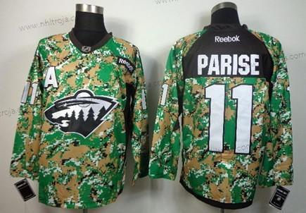 Herrar Minnesota Wild #11 Zach Parise 2014 Camo Tröjor