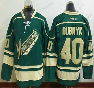 Herrar Minnesota Wild #40 Devan Dubnyk Reebok Grön Alternativ Premier Tröjor