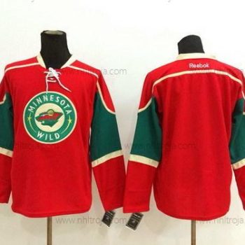 Herrar Minnesota Wild Blank Röd Tröjor