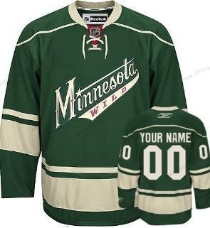 Herrar Minnesota Wild Skräddarsydda Grön Tröjor