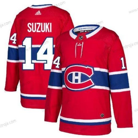 Herrar Montreal Canadiens #14 Nick Suzuki Röd Stitched NHL Tröjor