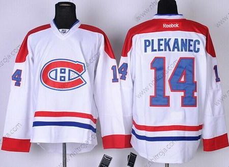 Herrar Montreal Canadiens #14 Tomas Plekanec Vit Tröjor