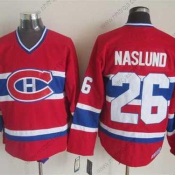 Herrar Montreal Canadiens #26 Mats Naslund Röd CCM Vintage Tröjor