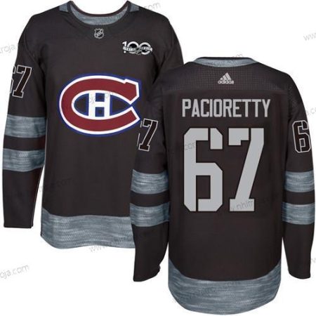 Herrar Montreal Canadiens #67 Max Pacioretty Svart 1917-2017 100th Jubileum Stitched NHL Tröjor