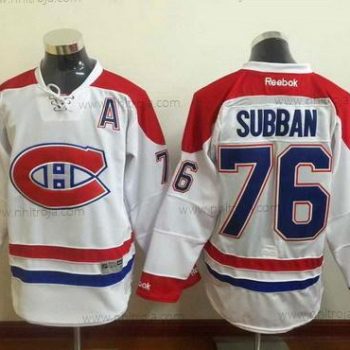 Herrar Montreal Canadiens #76 P.K. Subban Reebok Vit 2015-16 Premier NHL Borta Tröjor