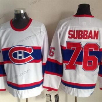 Herrar Montreal Canadiens #76 P.K. Subban Vit Retro CCM Tröjor