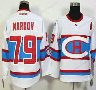 Herrar Montreal Canadiens #79 Andrei Markov Reebok Vit 2016 Vinter Klassisk Premier Tröjor