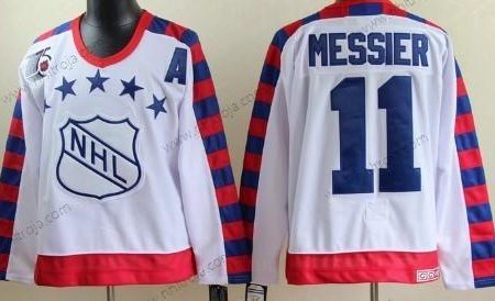 Herrar NHL 1992 All-Star #11 Mark Messier Vit 75Th Retro CCM Tröjor