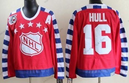 Herrar NHL 1992 All-Star #16 Brett Hull Röd 75Th Retro CCM Tröjor