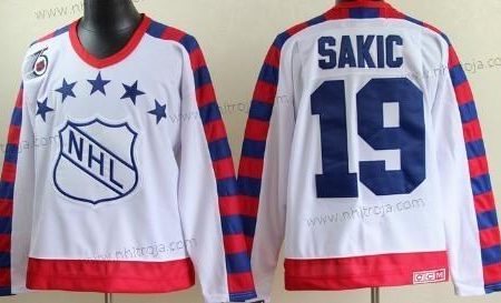 Herrar NHL 1992 All-Star #19 Joe Sakic Vit 75Th Retro CCM Tröjor