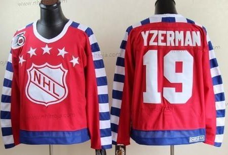 Herrar NHL 1992 All-Star #19 Steve Yzerman Röd 75Th Retro CCM Tröjor