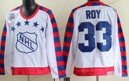 Herrar NHL 1992 All-Star #33 Patrick Roy Vit 75Th Retro CCM Tröjor