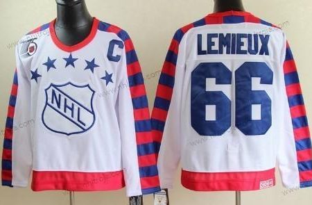 Herrar NHL 1992 All-Star #66 Marrio Lemieux Vit 75Th Retro CCM Tröjor