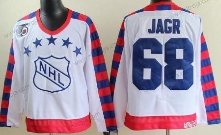 Herrar NHL 1992 All-Star #68 Jaromir Jagr Vit 75Th Retro CCM Tröjor