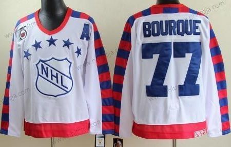 Herrar NHL 1992 All-Star #77 Ray Bourque Vit 75Th Retro CCM Tröjor